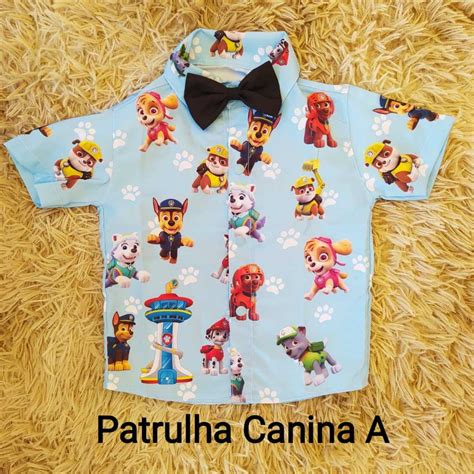 Camisa Tem Tica Patrulha Canina Shopee Brasil