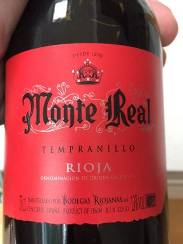 2015 Monte Real Tempranillo Vivino US