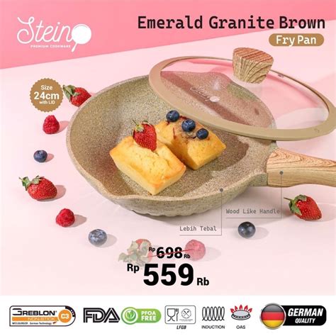 Jual NEW READY Stein Steincookware EMERALD Granite Satuan Frypan24