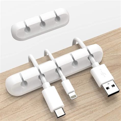 Ganbao Üç Klip Beyaz Kablo Düzenleyici Silikon USB Kablo Fiyatı