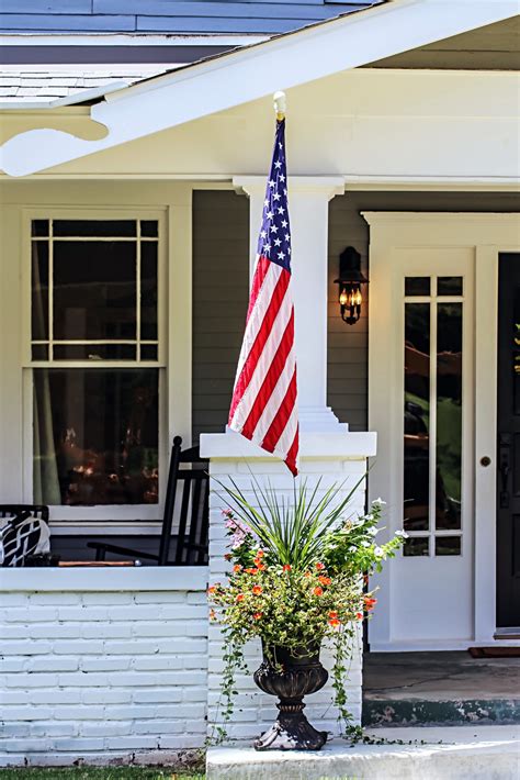 Front Porch Flag Show Your Patriotism Town And Country Living