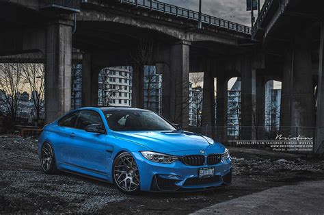 Yas Marina Blue BMW M4 With Smoke Black Brixton Wheels GTspirit