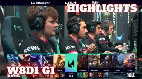 SK Vs RGE Highlights Week 8 Day 1 S12 LEC Spring 2022 SK Gaming