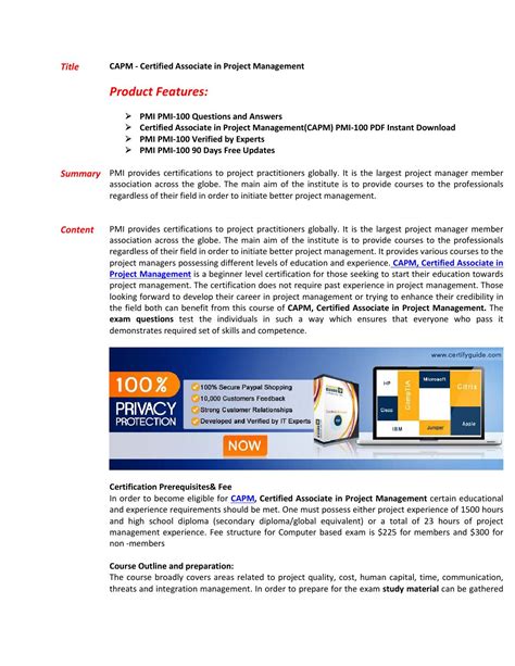 CAPM Exam Questions - Pass in First Attempt by DirectCertify - Issuu