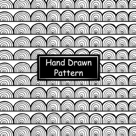 Premium Vector Black And White Hand Drawn Pattern