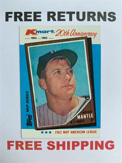 Mavin Topps Kmart Th Anniversary Design Mickey Mantle New