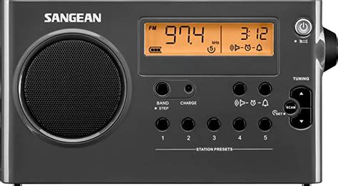 Sangean Pr D Am Fm Compact Digital Tuning Portable Receiver Black