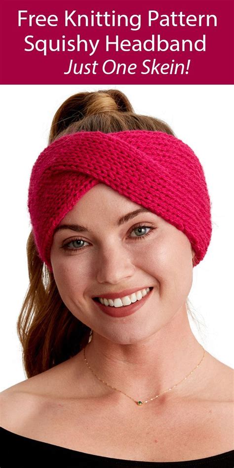 Free Knitting Pattern For Squishy Headband In One Skein Knit Headband