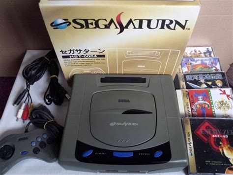 Japanese Sega Saturn console boxed with 5 games - Catawiki