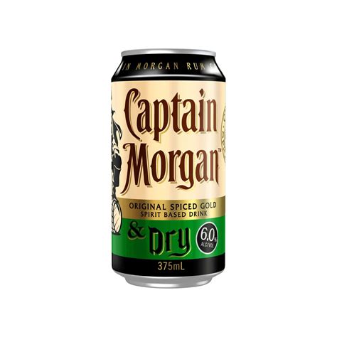 Captain Morgan Original Spiced Gold And Dry Can 375ml