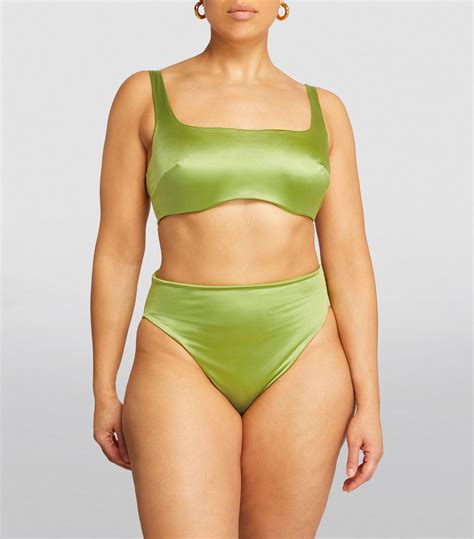 Womens Form And Fold Green The S Rise Bikini Bottoms Harrods Uk