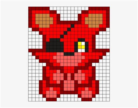 Foxy Plush Perler Bead Pattern / Bead Sprite Abalorios - Foxy Fnaf ...