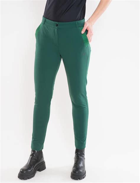 Hbt Basics Christina Pantalon City Slim Vert Boutiques Seven S