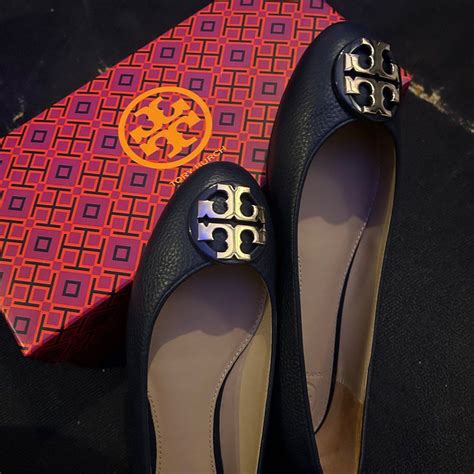 Tory Burch Claire Ballet Flat Tumbled Leather Luxury Sneakers