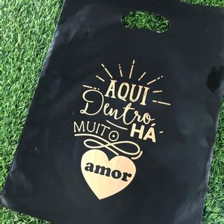 Sacolas Plasticas X Para Loja Aqui Dentro H Muito Amor Shopee