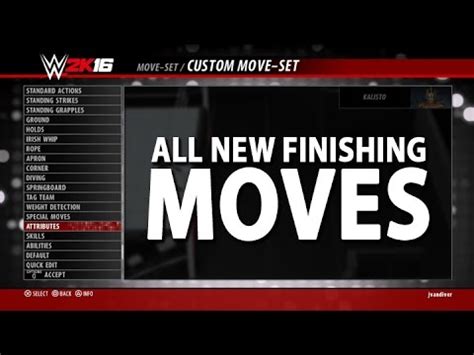 WWE 2K16 Full List Of New Finishers YouTube