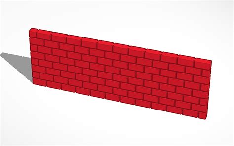 3d Design Brick Wall Tinkercad