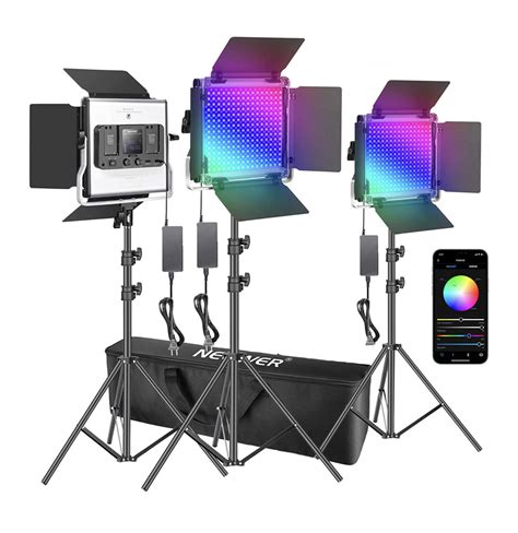 Neewer Packs Rgb Led Light With App Control Photography Video