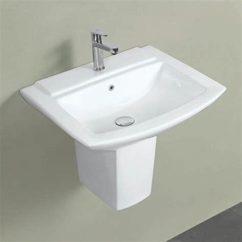 Inch White Ceramic Wall Hung Wash Basin At Rs Wall Basin In