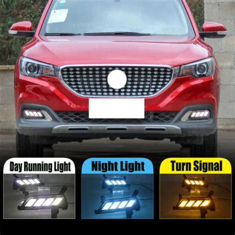 Led Drl Front Fog Light Lamp Streamer Color Fit For Mg Zs