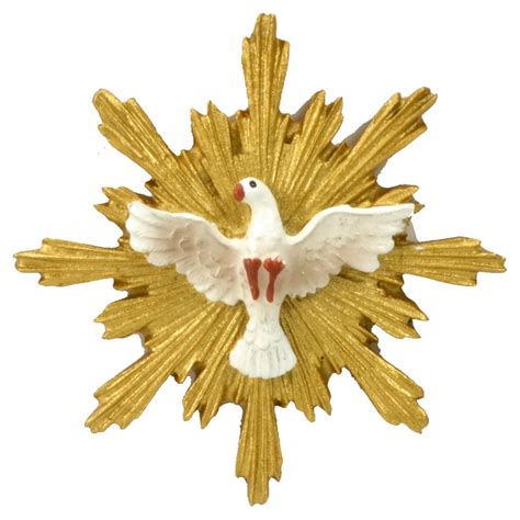 Holy Spirit With Golden Sunburst ø 46 Cm For Nativity Scene