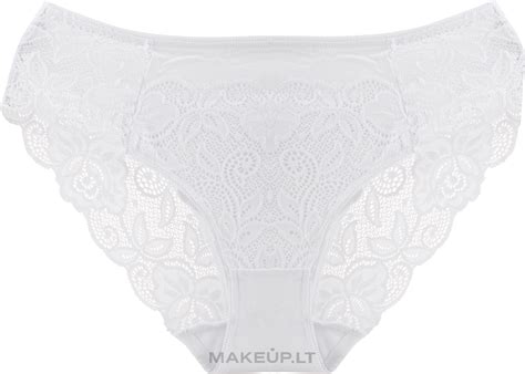 Moraj Nėriniuotos Figi kelnaitės bikini vnt baltos Makeup lt