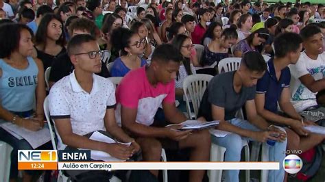 Estudantes revisam assuntos do Enem em aulão em Carpina NE1 G1