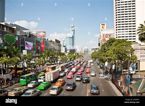 BANGKOK THAILAND December 22 Main Road In Bangkok In Afternoon