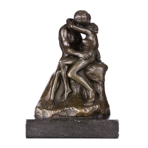 Estatua Del Beso De Rodin R Plica De Bronce Estatuilla Peque A