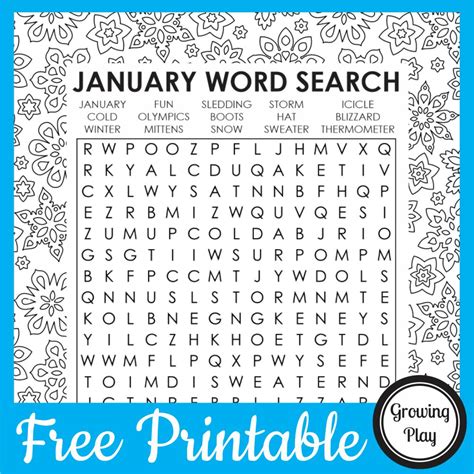 Printable Word Search Puzzles