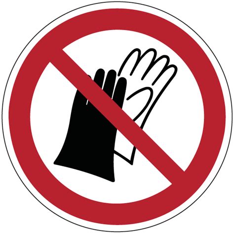 Panneau Interdiction aux Gants ISO 7010 OZC Signalétique