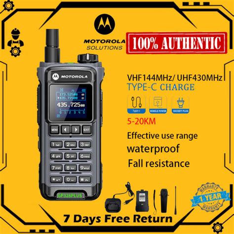 Motorola Walkie Talkie Gp Plus Long Range Km Transceiver Dual Band