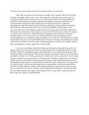 The Importance Of Sex Education In School Curriculum Course Hero