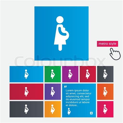 Pregnant Sign Icon Women Pregnancy Stock Vector Colourbox