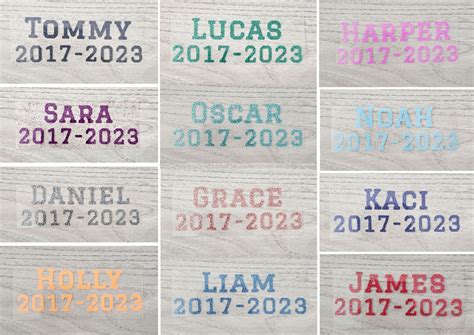 School Leavers GRADUATION Class Of 2024 Iron On Personalise Name Text