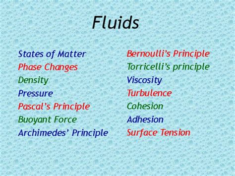 Fluids PPT for 11th - Higher Ed | Lesson Planet