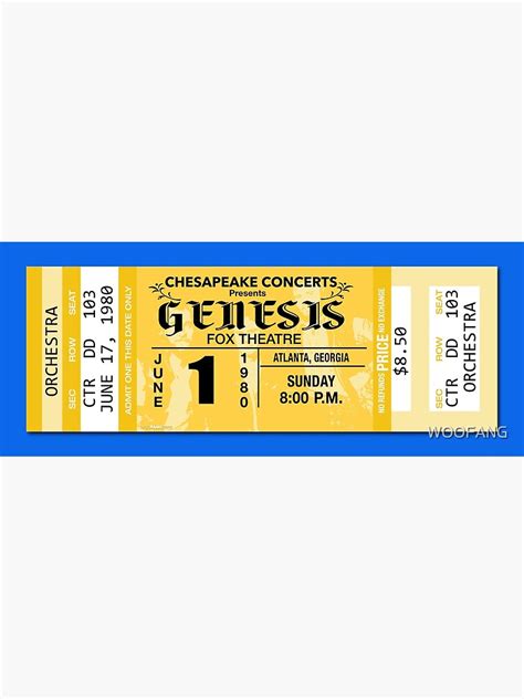 "CLASSIC ROCK CONCERT TICKETS - GENESIS" Poster for Sale by WOOFANG ...