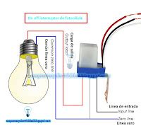 Esquemas eléctricos Esquema eléctrico on off interruptor fotocélula