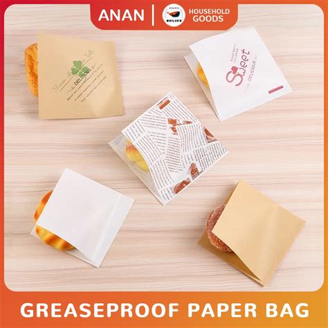 Pcs Kraft Paper Sandwich Bag Disposable Snack Pancake Triangle