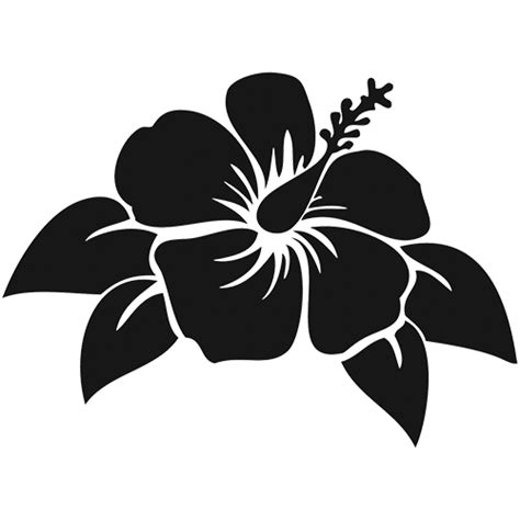 Decal Sticker Shoeblackplant Flower Hawaiian Hibiscus Hibiscus Flower