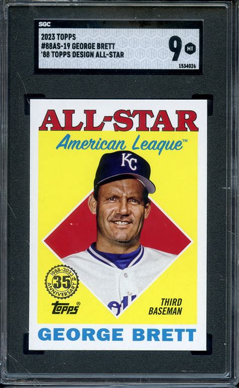 Lot Detail Topps As George Brett Sgc Mint