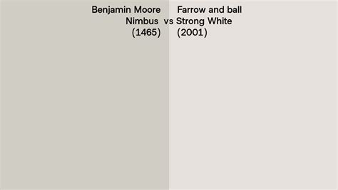 Benjamin Moore Nimbus 1465 Vs Farrow And Ball Strong White 2001