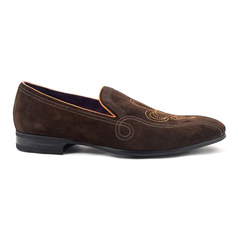 Buy Mens Brown Suede Loafer Gucinari Style