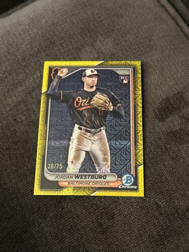 2024 Bowman Chrome 17 Jordan Westburg Mega Box Mojo Refractor Gold 75