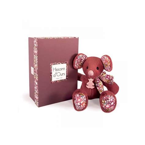 Peluche Copain Calin Histoire D Ours Souris Terracotta Cm Pour