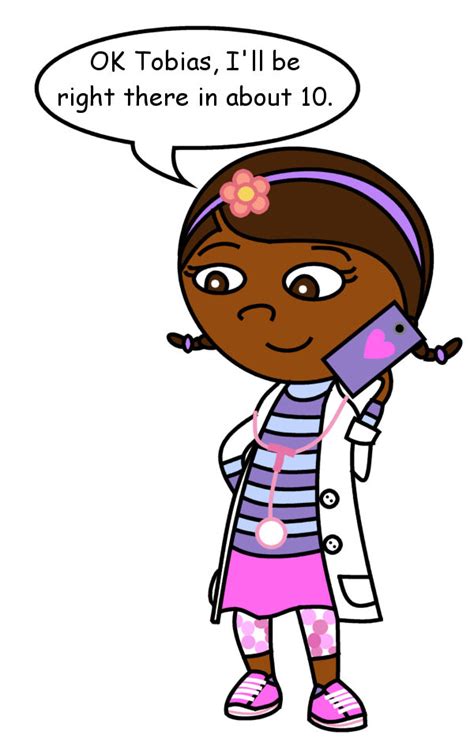 Doc Mcstuffins On Her Cell By Dev Catscratch On Deviantart