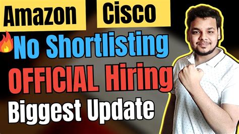 Direct Test Amazon Infosys Cisco Biggest Hiring Update Off