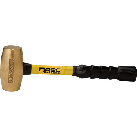 Abc Hammers Lb Brass Striking Hammer Non Sparking Non Marring