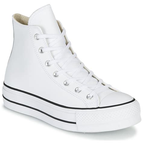 Converse Chuck Taylor All Star Lift Clean Leather Hi Blanc Livraison