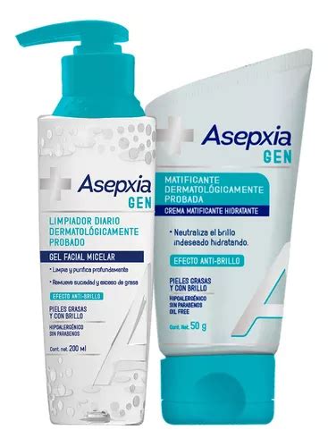 Pack Asepxia Gen Gel Facial Micelar Crema Matificante